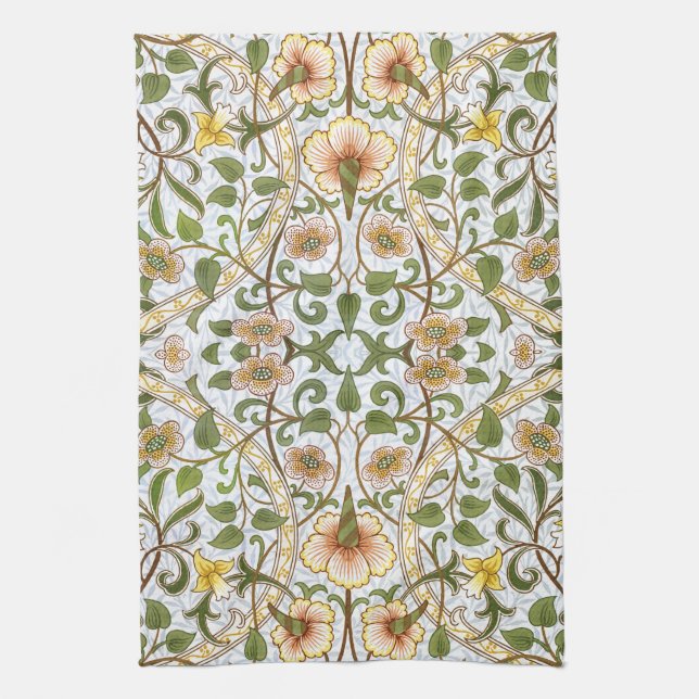 William Morris Daffodil Kitchen Tea Towel (Vertical)