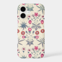 William Morris Daisy Floral Pattern Red Orange