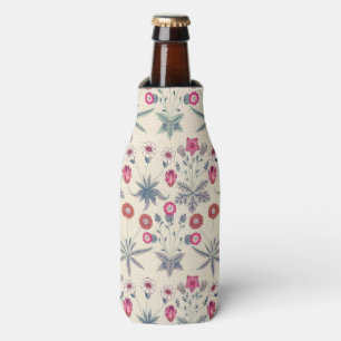 William Morris Daisy Floral Pattern Red Orange Bottle Cooler
