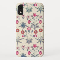 William Morris Daisy Floral Pattern Red Orange