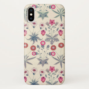 William Morris Daisy Floral Pattern Red Orange iPhone X Case