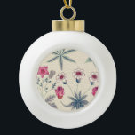 William Morris Daisy Floral Pattern Red Orange Ceramic Ball Christmas Ornament<br><div class="desc">William Morris Daisy Floral Pattern Red Orange</div>