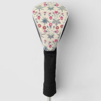 William Morris Daisy Floral Pattern Red Orange