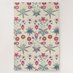 William Morris Daisy Floral Pattern Red Orange Jigsaw Puzzle<br><div class="desc">William Morris Daisy Floral Pattern Red Orange</div>