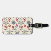 William Morris Daisy Floral Pattern Red Orange