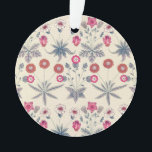 William Morris Daisy Floral Pattern Red Orange Ornament<br><div class="desc">William Morris Daisy Floral Pattern Red Orange</div>