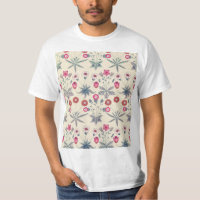 William Morris Daisy Floral Pattern Red Orange