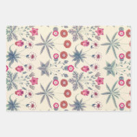 William Morris Daisy Floral Pattern Red Orange