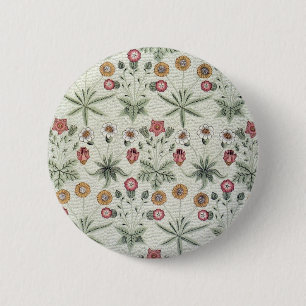 William Morris Daisy Floral Wallpaper Pattern 6 Cm Round Badge