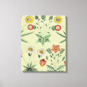 William Morris Daisy Floral Wallpaper Pattern Canvas Print