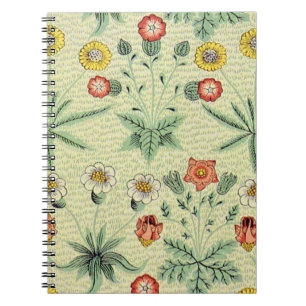William Morris Daisy Floral Wallpaper Pattern Notebook
