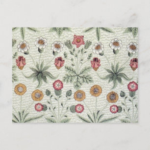 William Morris Daisy Floral Wallpaper Pattern Postcard