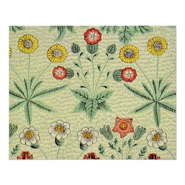William Morris Daisy Floral Wallpaper Pattern Poster (Front)