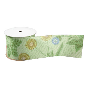 William Morris Daisy Pattern Satin Ribbon