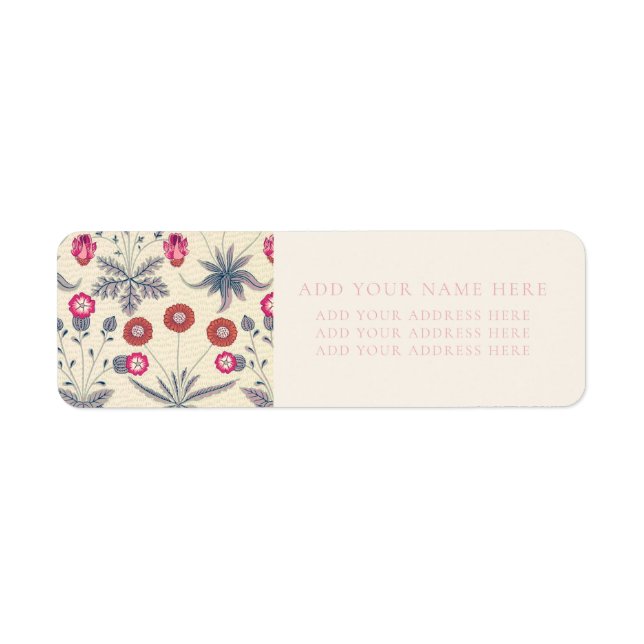WILLIAM MORRIS "DAISY" RETURN ADDRESS LABEL (Front)
