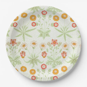 William Morris Daisy Vintage Botanical Pattern Paper Plate
