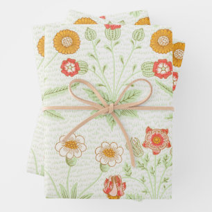 William Morris Daisy Vintage Botanical Pattern Wrapping Paper Sheet