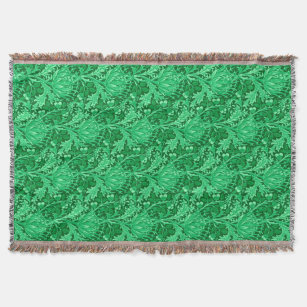 Emerald green Fleece Blanket Throws | Free Personalization