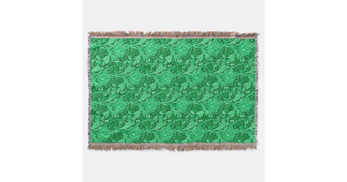 Emerald green Fleece Blanket Throws | Free Personalization