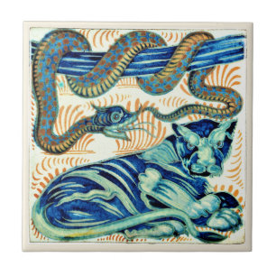 William * Morris De Morgan Snake Tiger Tile