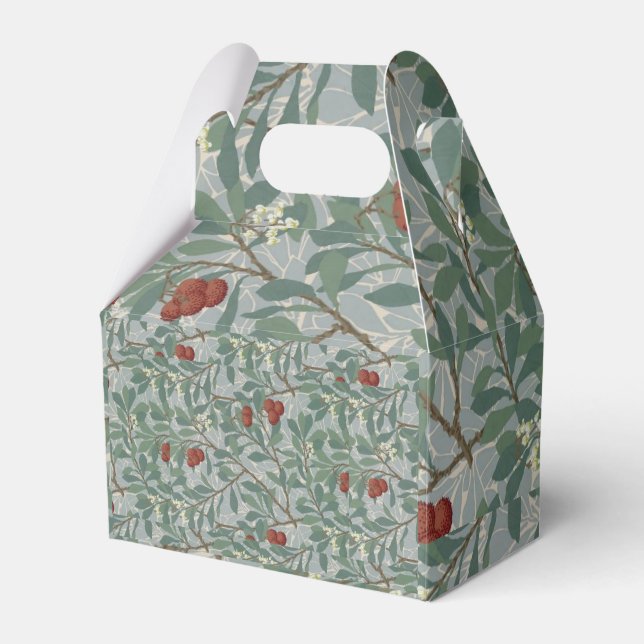 William Morris Decorative Art Arbutus Pattern Favour Box (Front Side)