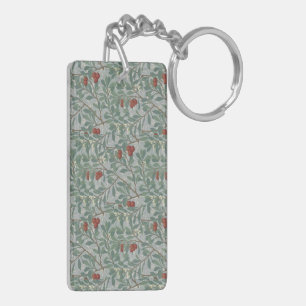 William Morris Decorative Art Arbutus Pattern Key Ring
