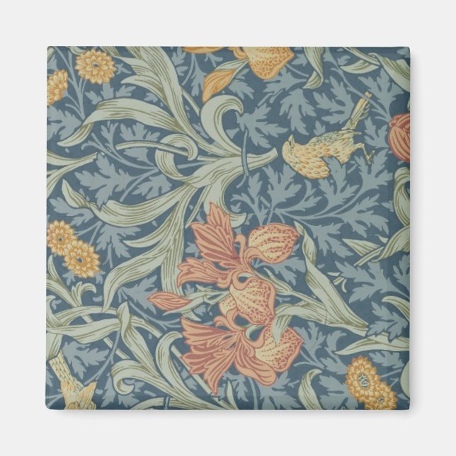 William Morris Decorative Art Iris Pattern Magnet (Front)