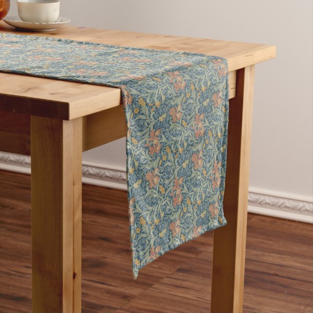 William Morris Decorative Art Iris Pattern Medium Table Runner (In Situ)