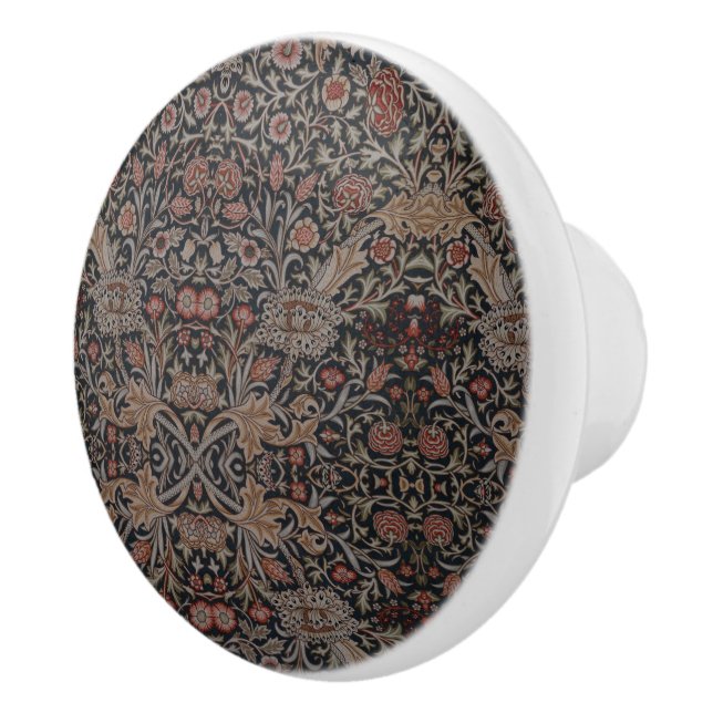 William Morris Decorative Art Trent Pattern Ceramic Knob (Right)