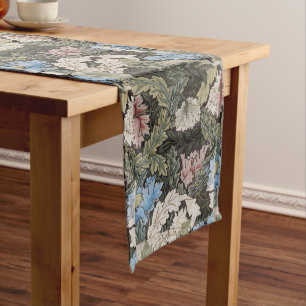 William Morris Decorative Art Wreath Pattern Long Table Runner