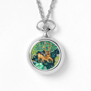 William Morris Deer by a Brook Indigo Blue Watch