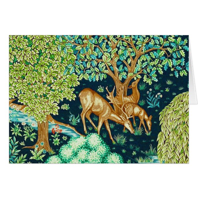 William Morris Deer by a Brook Tapestry Print (Front Horizontal)
