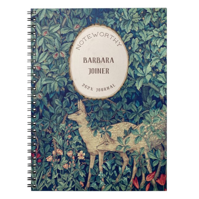 William Morris Deer & Cabin Guest Welcome Notebook (Front)