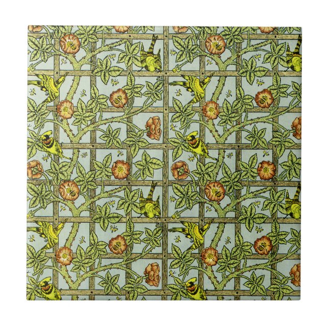 William Morris Design #5 Tile (Front)