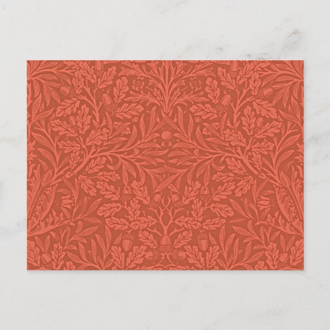 William Morris design, Acorns and Oak Leaves Postcard (Front)