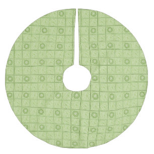 William Morris Diaper Green Tile Pattern Brushed Polyester Tree Skirt