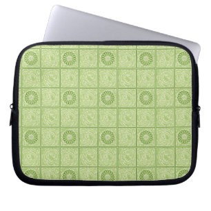 William Morris Diaper Green Tile Pattern Laptop Sleeve