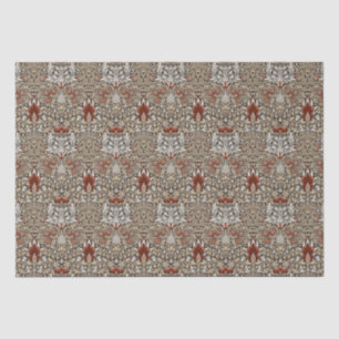 William Morris Earthy Brown Floral Wallpaper Tissue Paper
