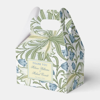 William Morris - Elegant Blue Bellflowers Wedding Favour Box