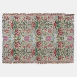 William Morris Embroidery Throw Blanket