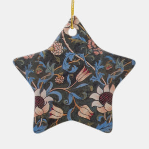 William Morris Evenlode Pattern: Vintage Moody Ceramic Tree Decoration