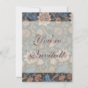 William Morris Evenlode Pattern: Vintage Moody Invitation