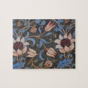 William Morris Evenlode Pattern: Vintage Moody Jigsaw Puzzle