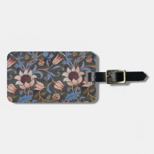 William Morris Evenlode Pattern: Vintage Moody Luggage Tag