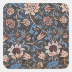 William Morris Evenlode Pattern: Vintage Moody Square Sticker