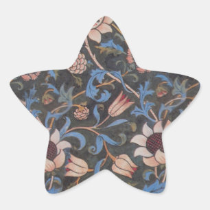 William Morris Evenlode Pattern: Vintage Moody Star Sticker