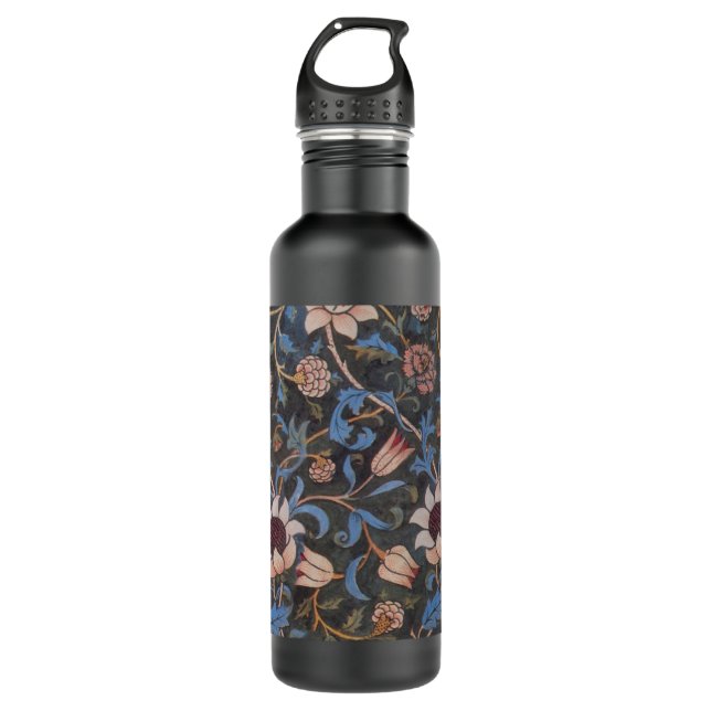 William Morris Evenlode Textile Floral Art 710 Ml Water Bottle (Front)