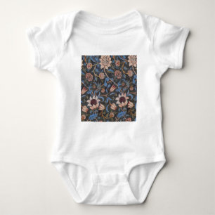 William Morris Evenlode Textile Floral Art Baby Bodysuit
