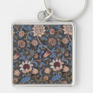 William Morris Evenlode Textile Floral Art Key Ring