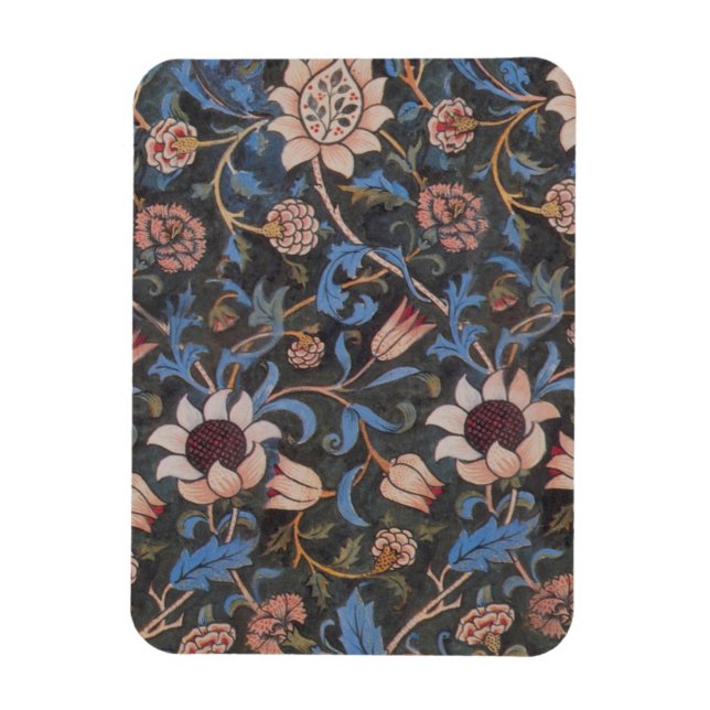 William Morris Evenlode Textile Floral Art Magnet (Vertical)
